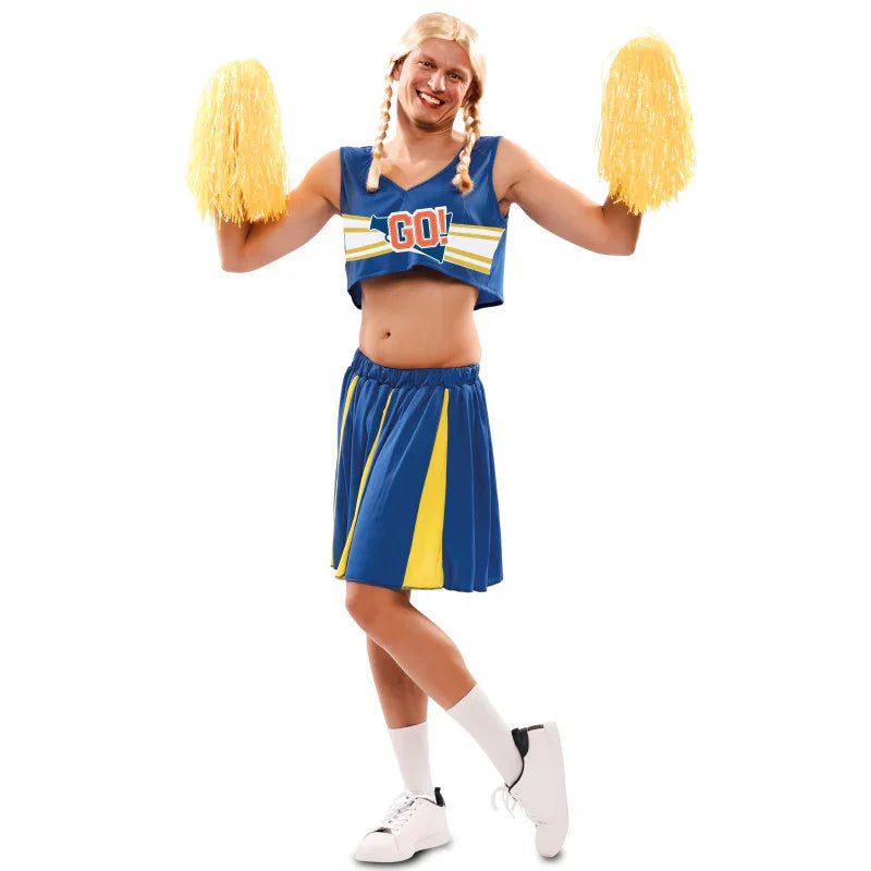 Disfraz de Animadora Azul para Hombre Animadoras EuroCarnavales